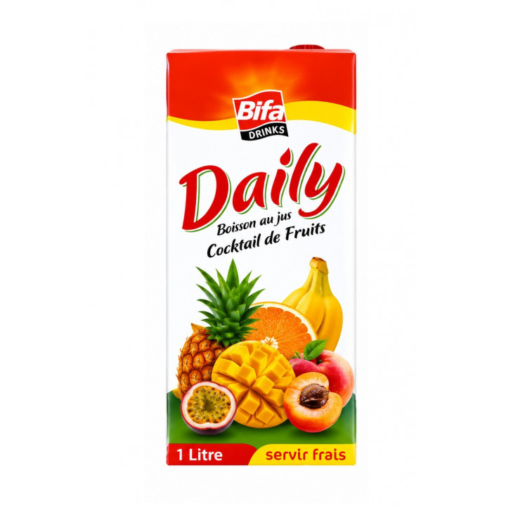 Bebida cocktail multifruta DAILY BIFA 1 L