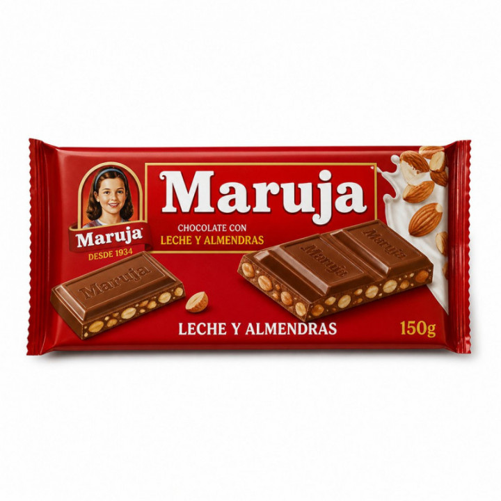 Chocolate con leche y almendras Maruja 150 g