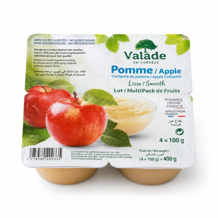 Compota de manzana 4 x 100 g