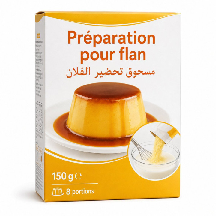 Preparado en polvo para flan 150 g 8 porciones