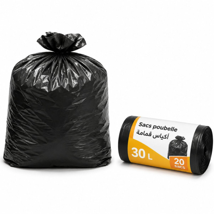 Bolsas de basura 30 L rollo 20 unidades