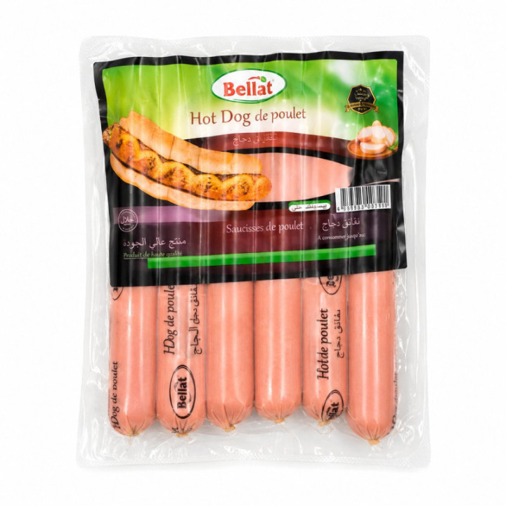 Salchichas de pollo Bellat Hot Dog 6 piezas