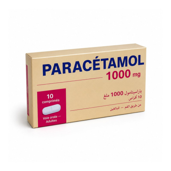 Paracétamol 1000 mg, 10 comprimidos