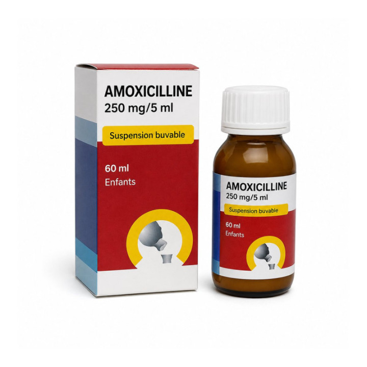 Amoxicilina 250 mg/5 ml, 60 ml