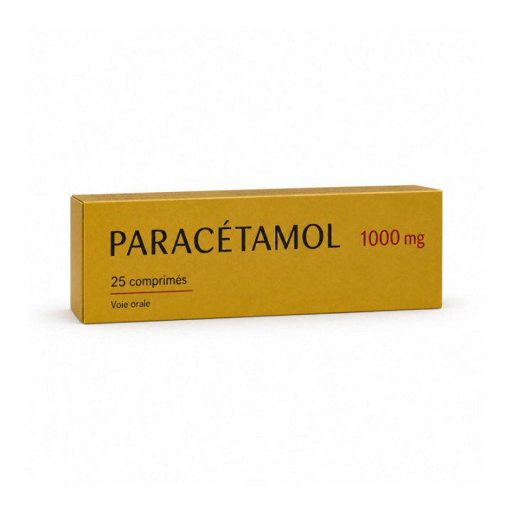 Paracétamol 1000 mg, 25 comprimidos
