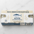 Atún en aceite vegetal  3 x 70 ml